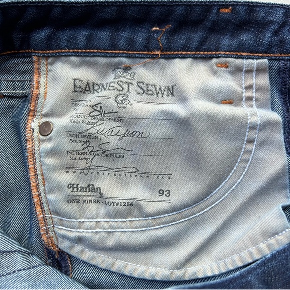 Earnest Sewn navy denim jeans| SZ 28 - Picture 9 of 9